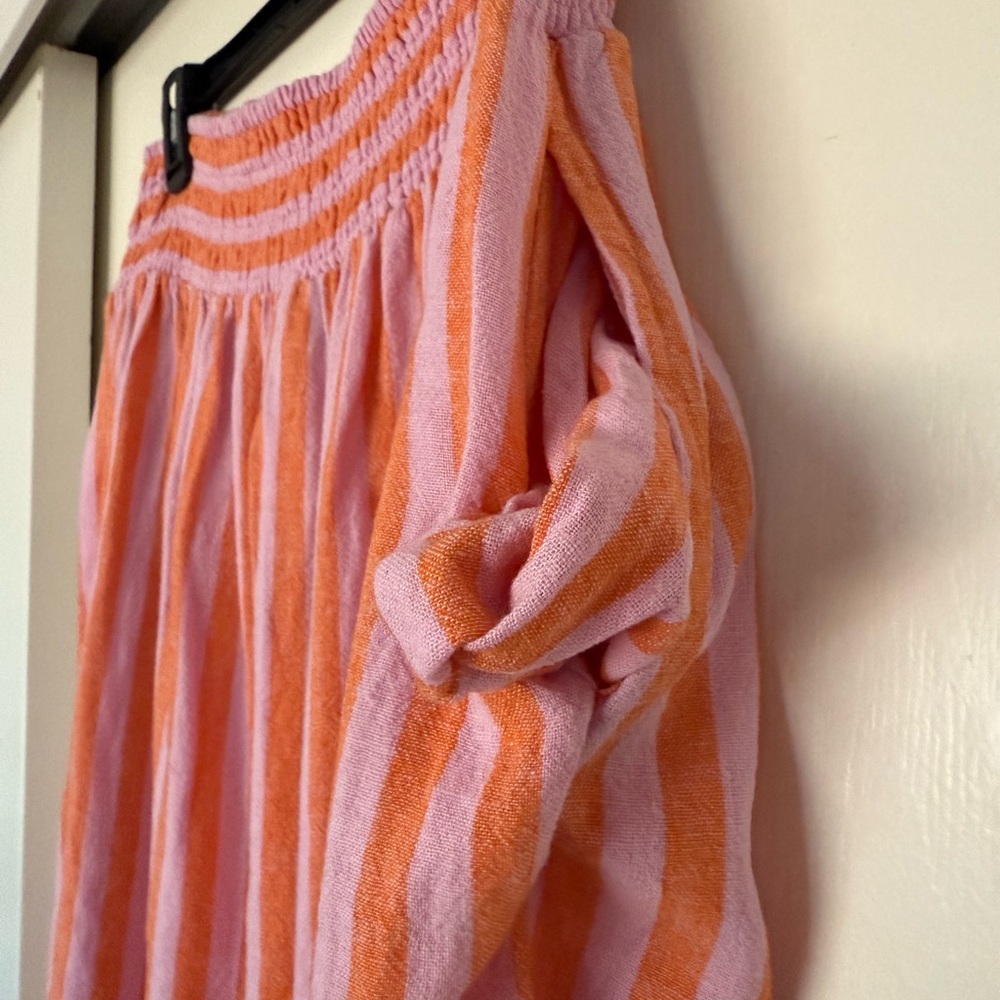 a new day Orange and Pink Striped A-Line Skirt - Picture 3 of 4
